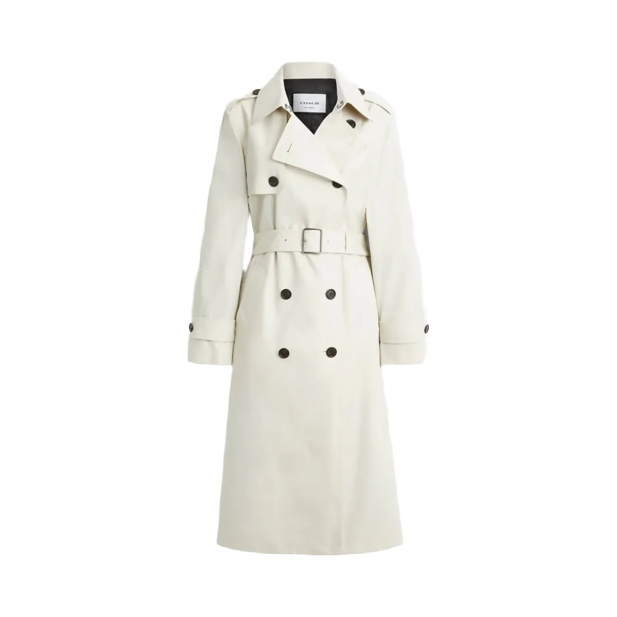 Coach Long Trench Ecru