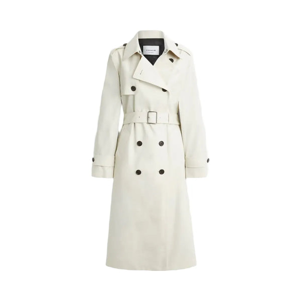Coach Long Trench Ecru