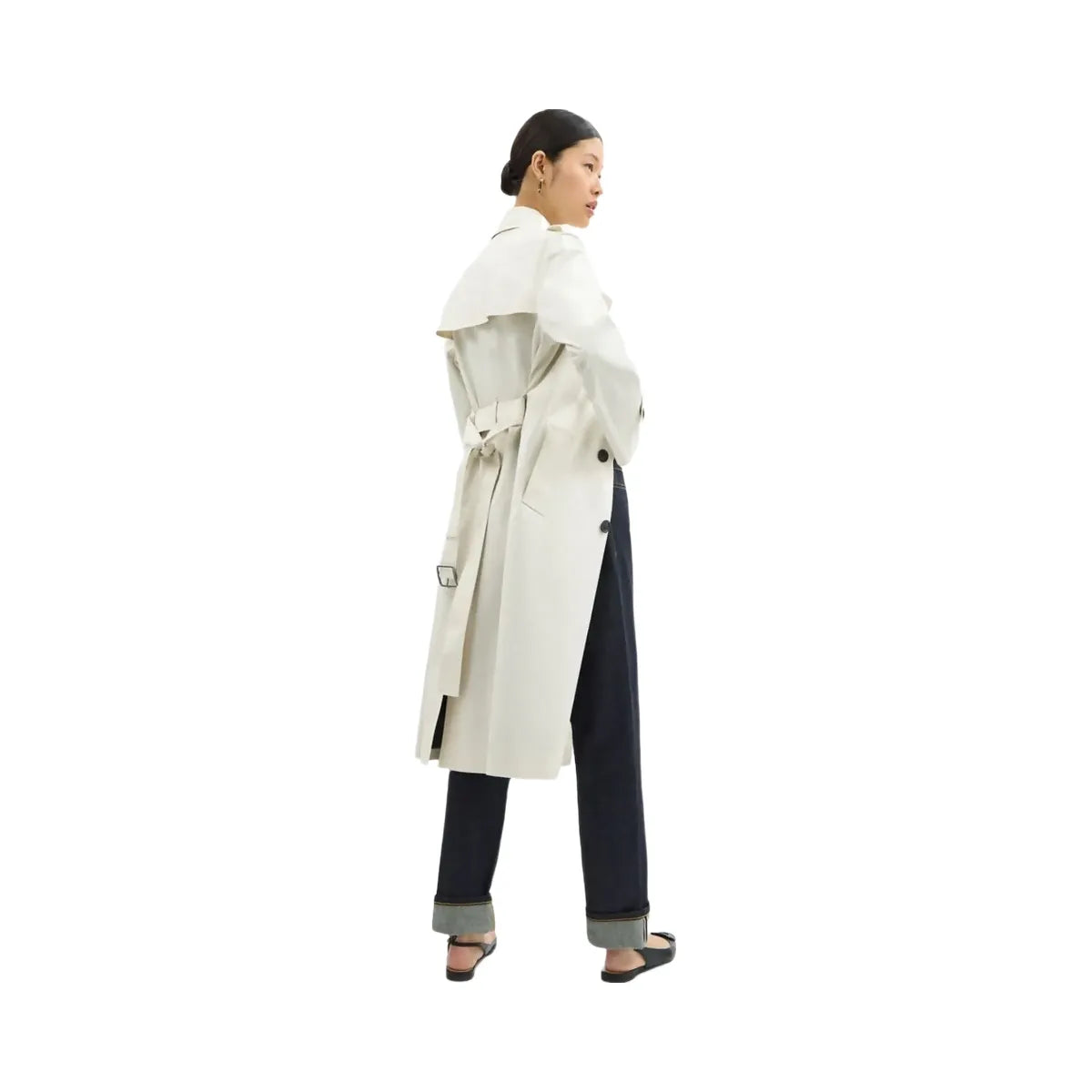 Coach Long Trench Ecru