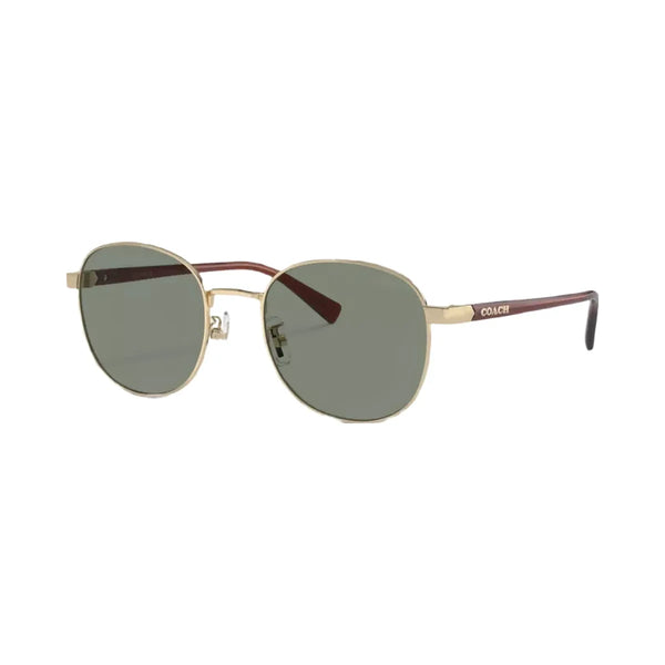 Coach Metal Round Sunglasses in Gold Green