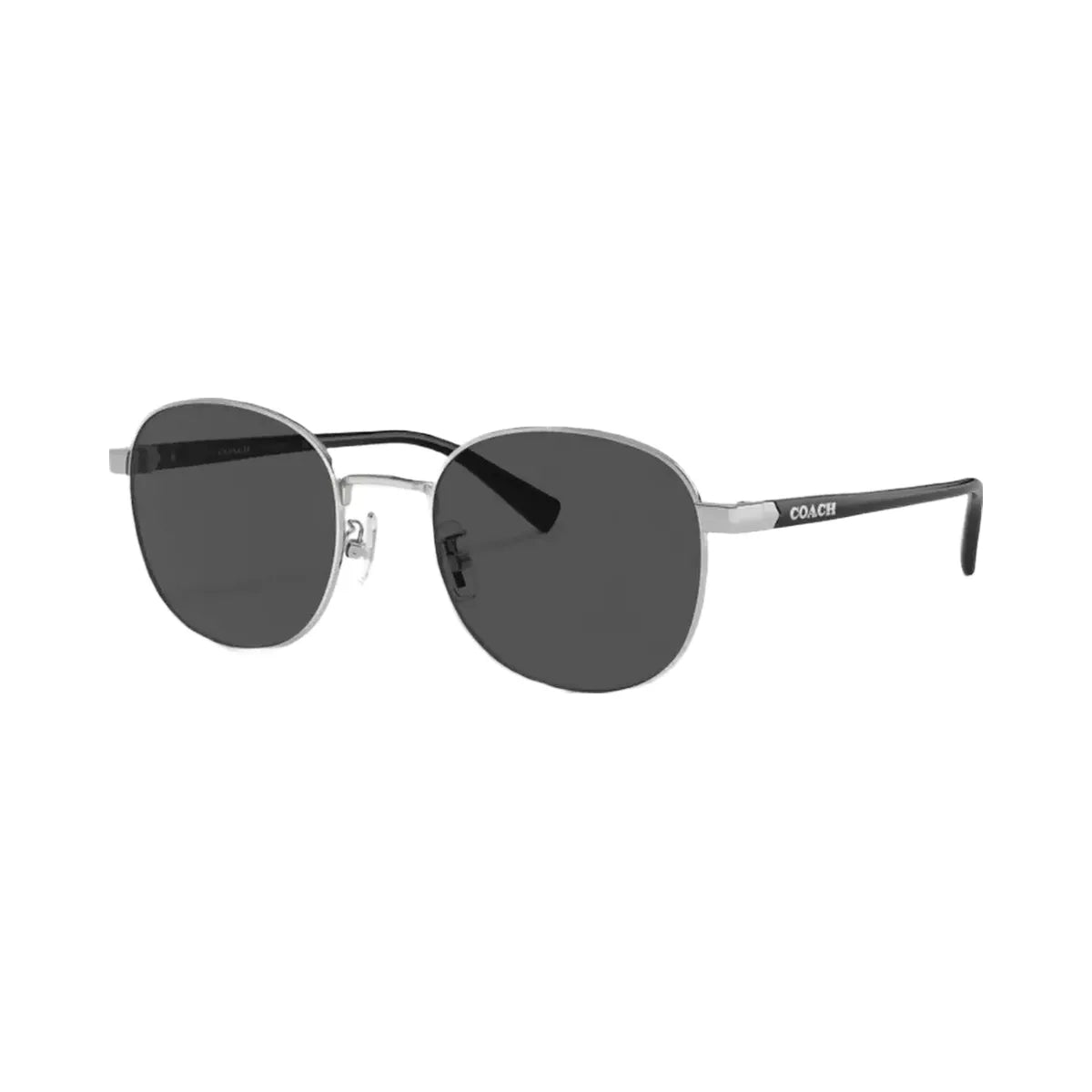 Coach Metal Round Sunglasses in Silver Black