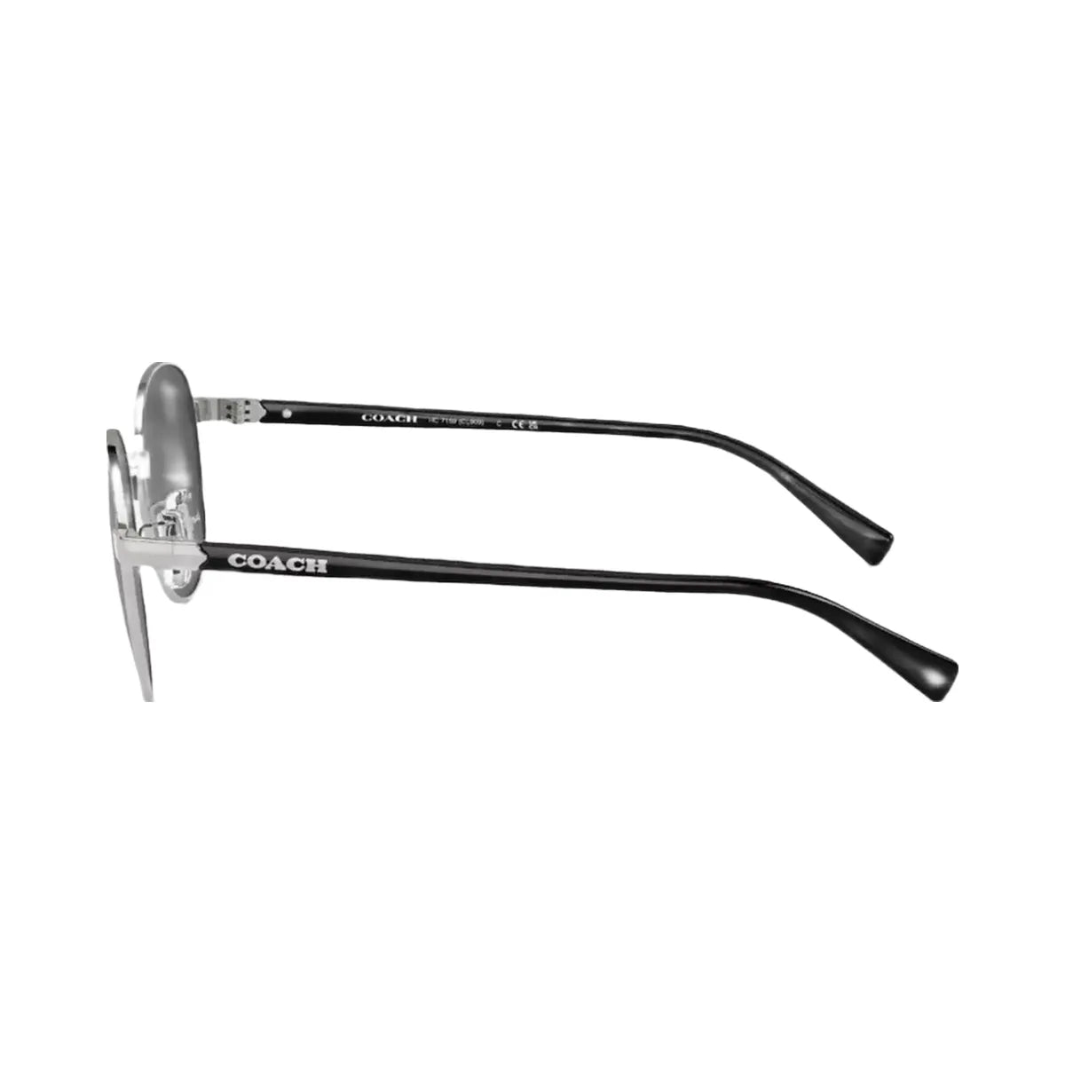 Coach Metal Round Sunglasses in Silver Black