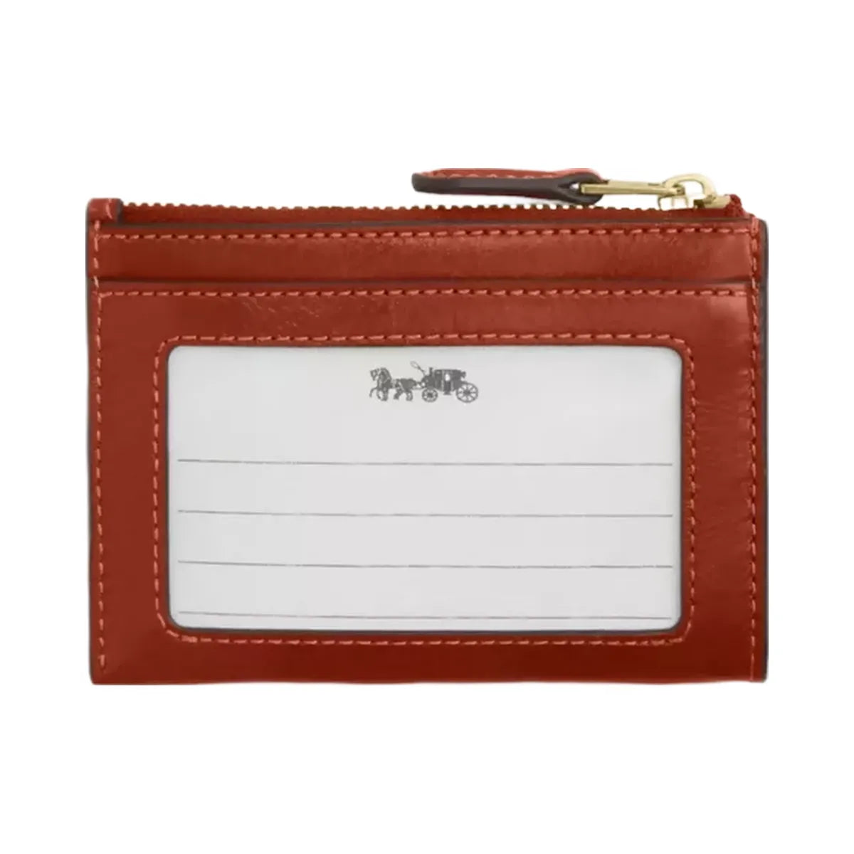 Coach Mini Skinny Id Case in Gold Cinnamon