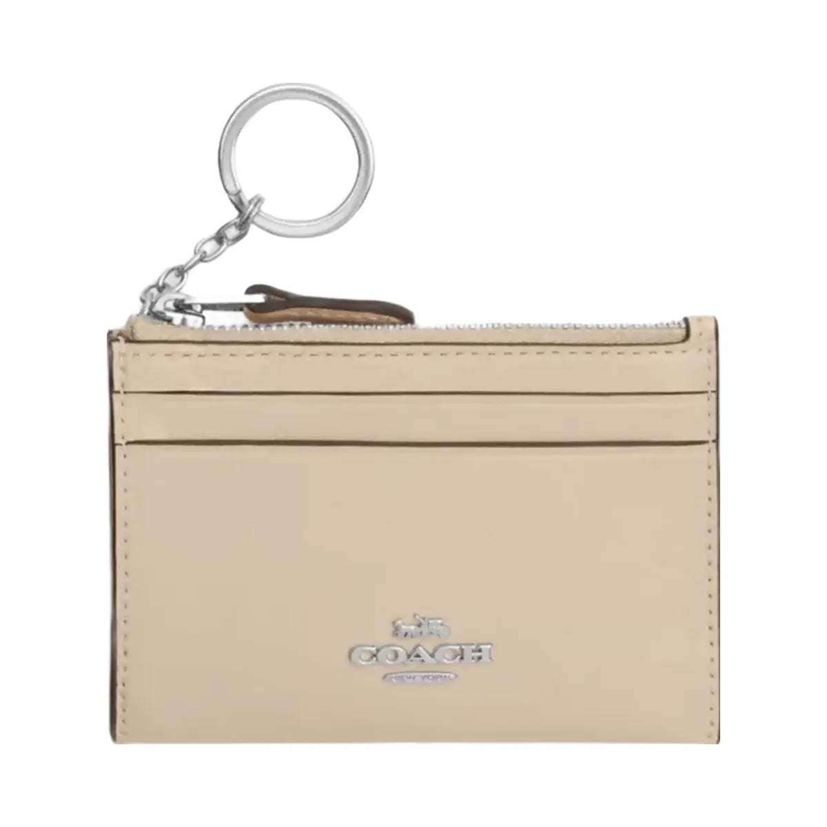 Coach Mini Skinny Id Case in Silver Ivory