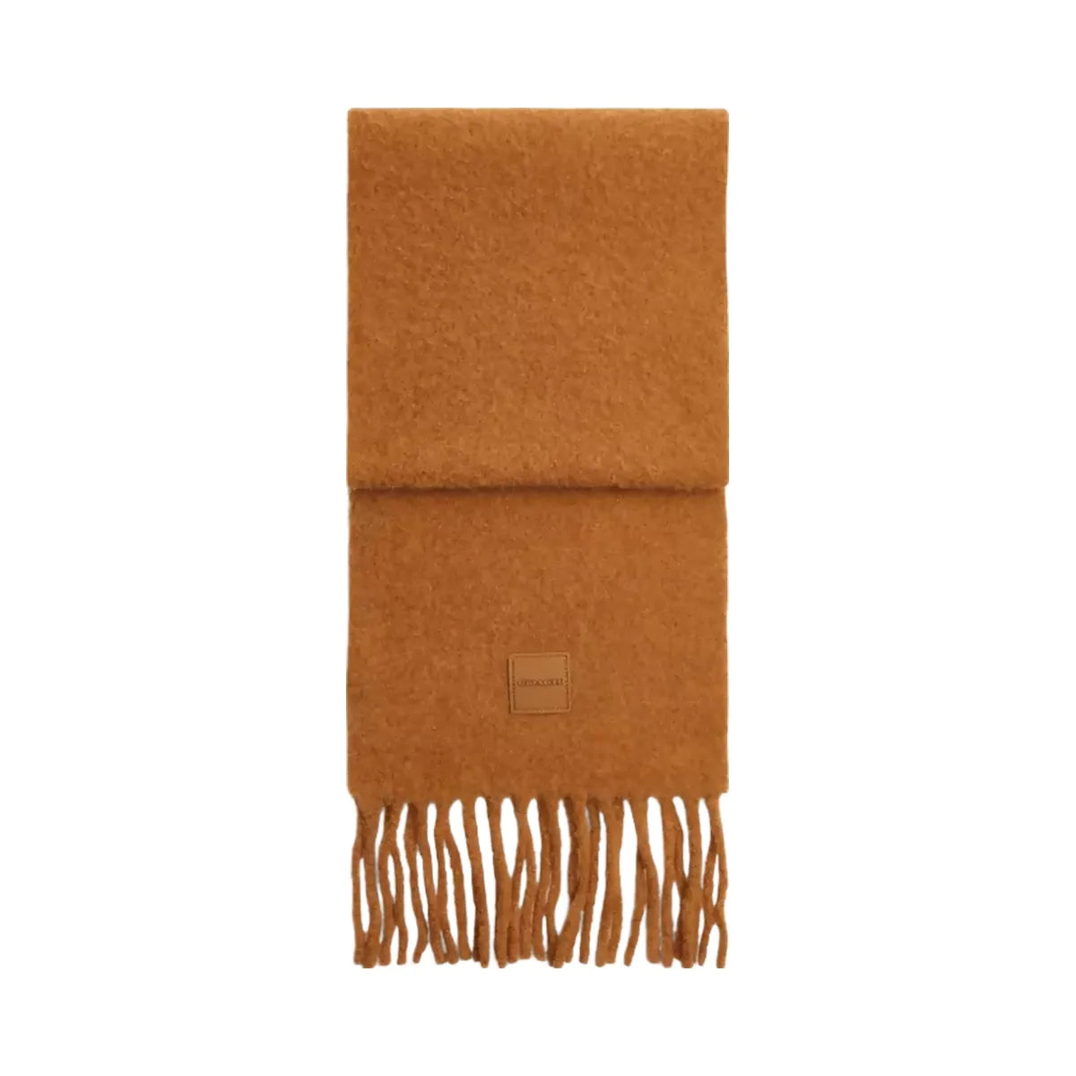 Coach Muffler With Rubber Patch in Light Saddle