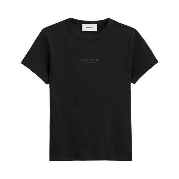 Coach New York Ribbed T Shirt Black