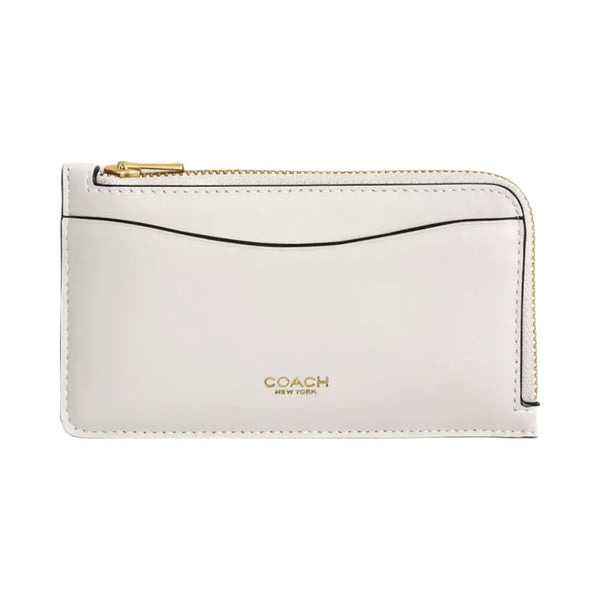 Coach New York Zip Card Case in Brass Chalk