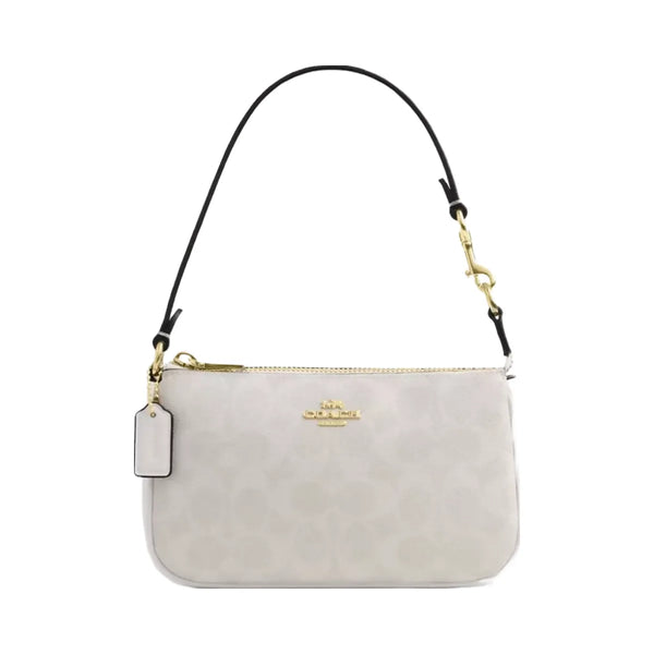 Coach Nolita 19 In Signature Canvas in Gold White Chalk