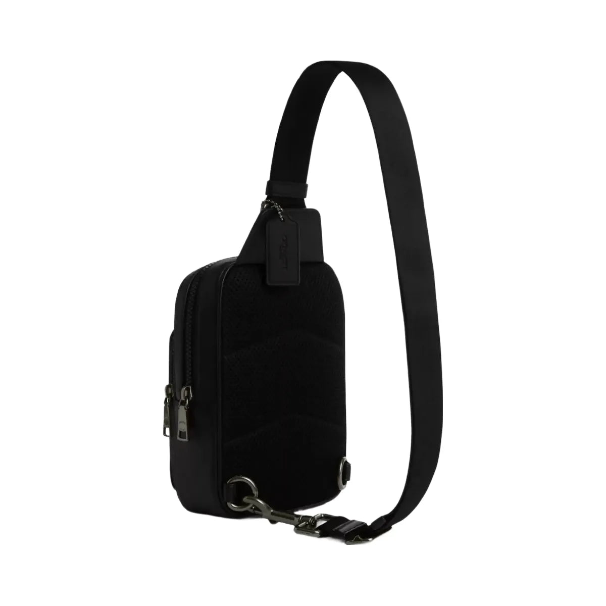 Coach Racer Sling Pack In Signature Canvas in Gunmetal Charcoal Black