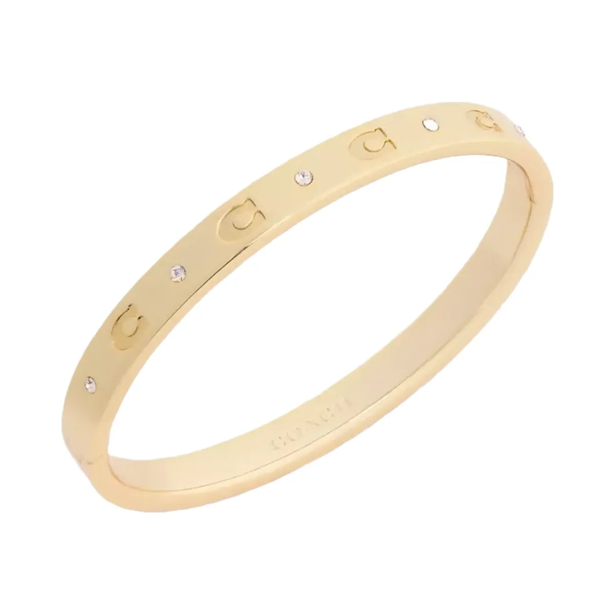 Coach Repeated C Hinged Bangle in Gold
