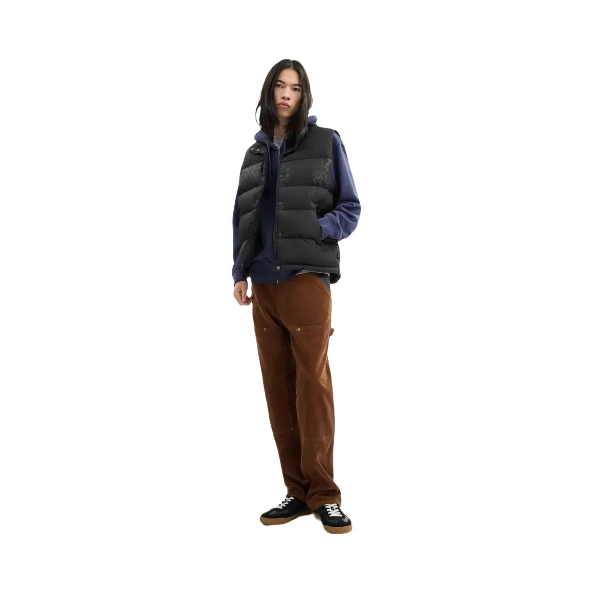 Coach Reversible Colorblock Down Vest Black