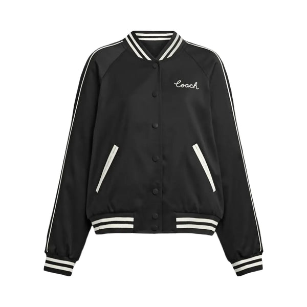 Coach Reversible Signature Souvenir Varsity Jacket Black