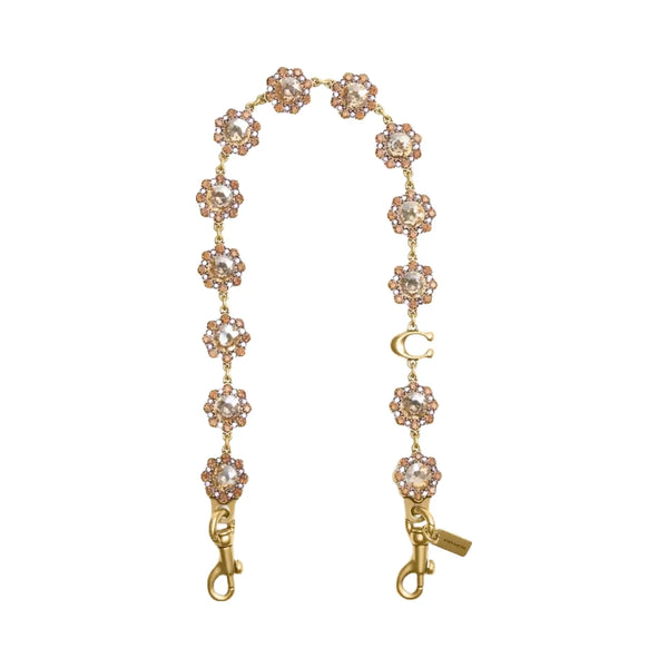 Coach Short Jewelry Chain Strap in Brass Yellow Multi