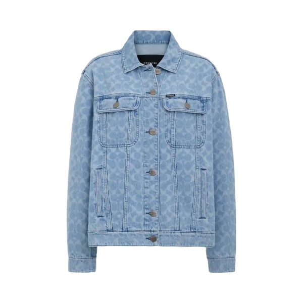 Coach Signature Denim Jacket Light Wash