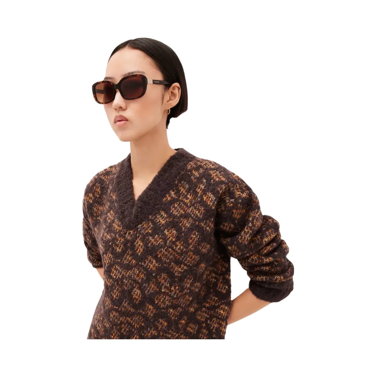 Coach Signature Rectangle Sunglasses in DARK TORTOISE