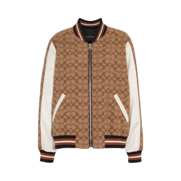 Coach Signature Souvenir Jacket in Khaki Multi