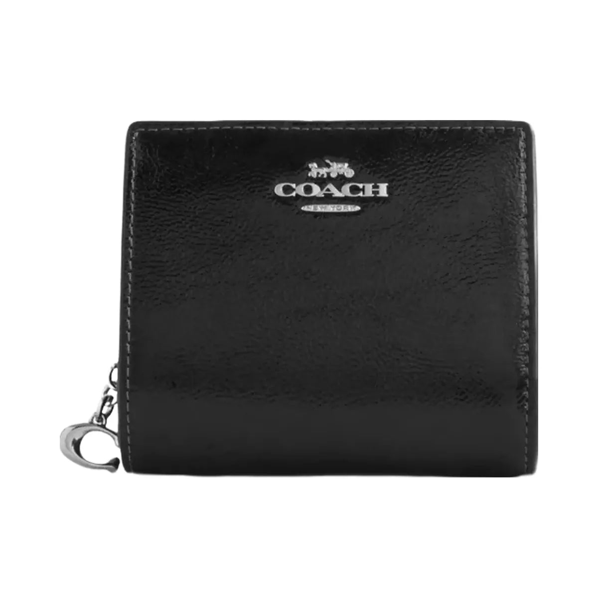 Coach Snap Wallet in Silver Black