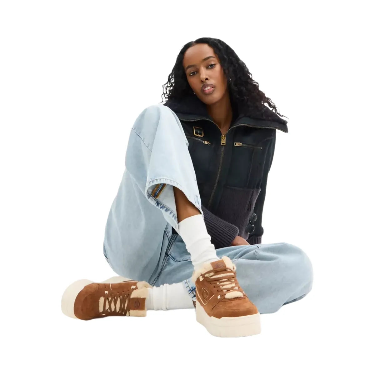 Coach Soho Platform Sneaker in Chalk Sable