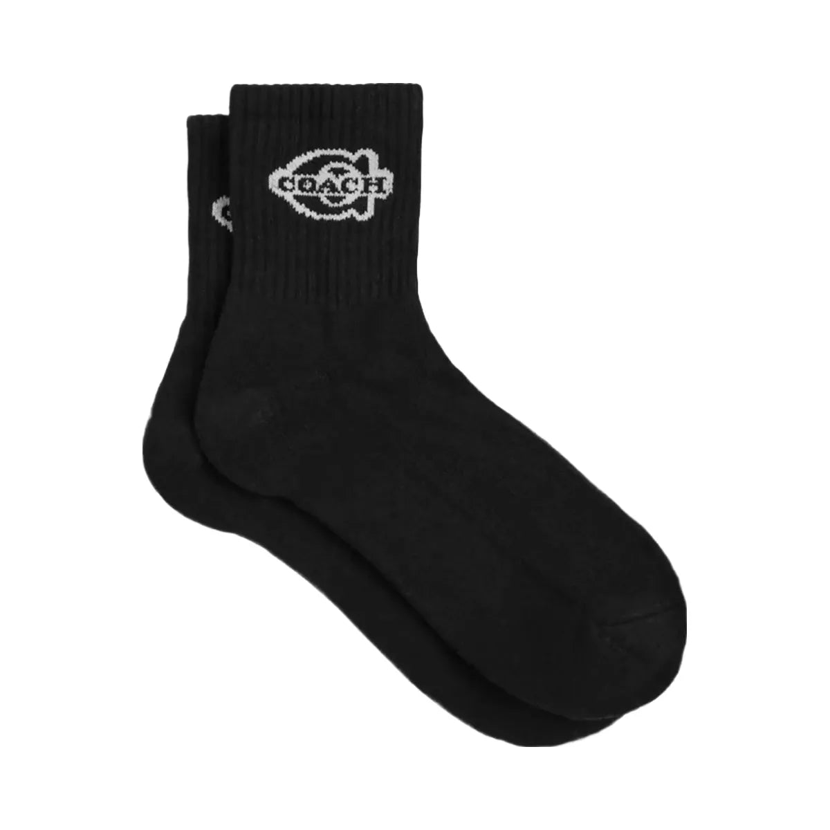 Coach Soho Quarter Crew Socks in Black