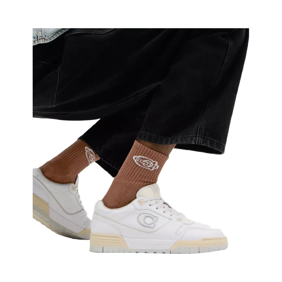 Coach Soho Quarter Crew Socks in Sable