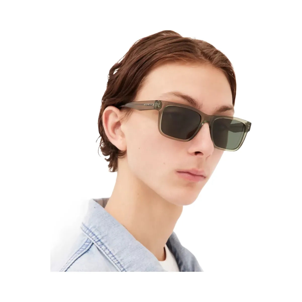 Coach Square Frame Sunglasses in Transparent Green