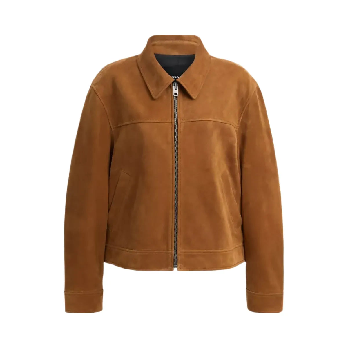 Coach Suede Jacket in Sepia