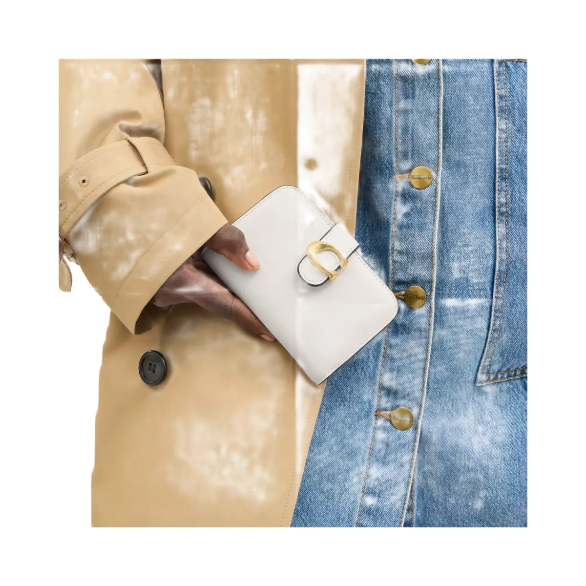 Coach Tabby Wallet in Brass Chalk