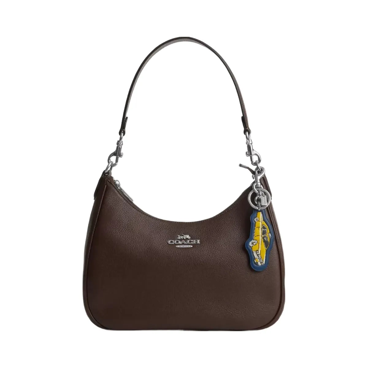 Coach Taxi Bag Charm in Silver Deep Blue Multi