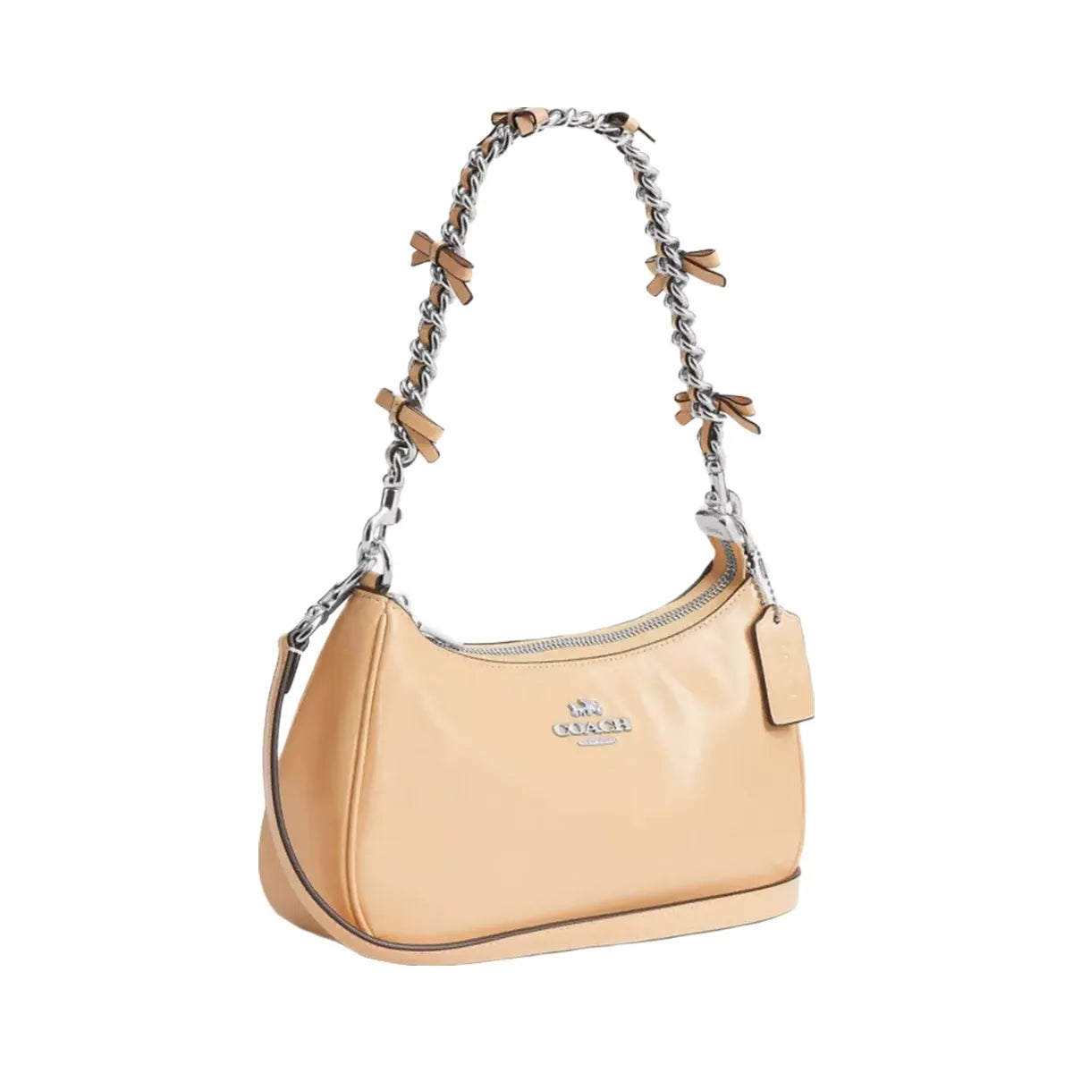 Coach Teri Shoulder Bag With Bows in Silver Light Sand