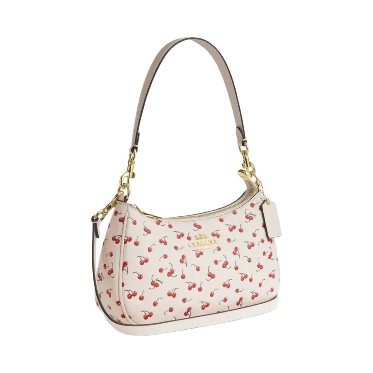 Coach Teri Shoulder Bag With Cherry Print in Gold Chalk Multi