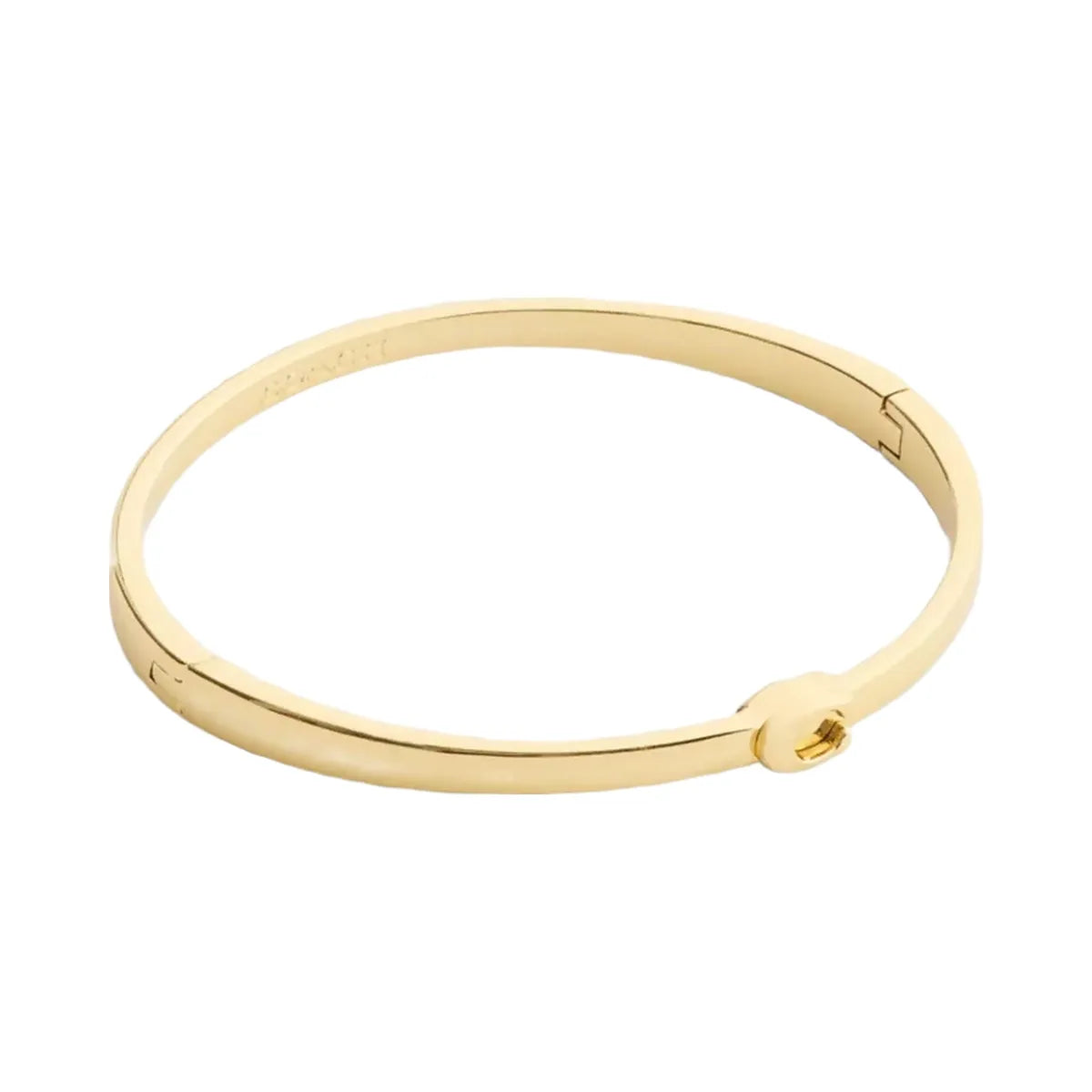 Coach Thin Signature Hinged Bangle in Gold