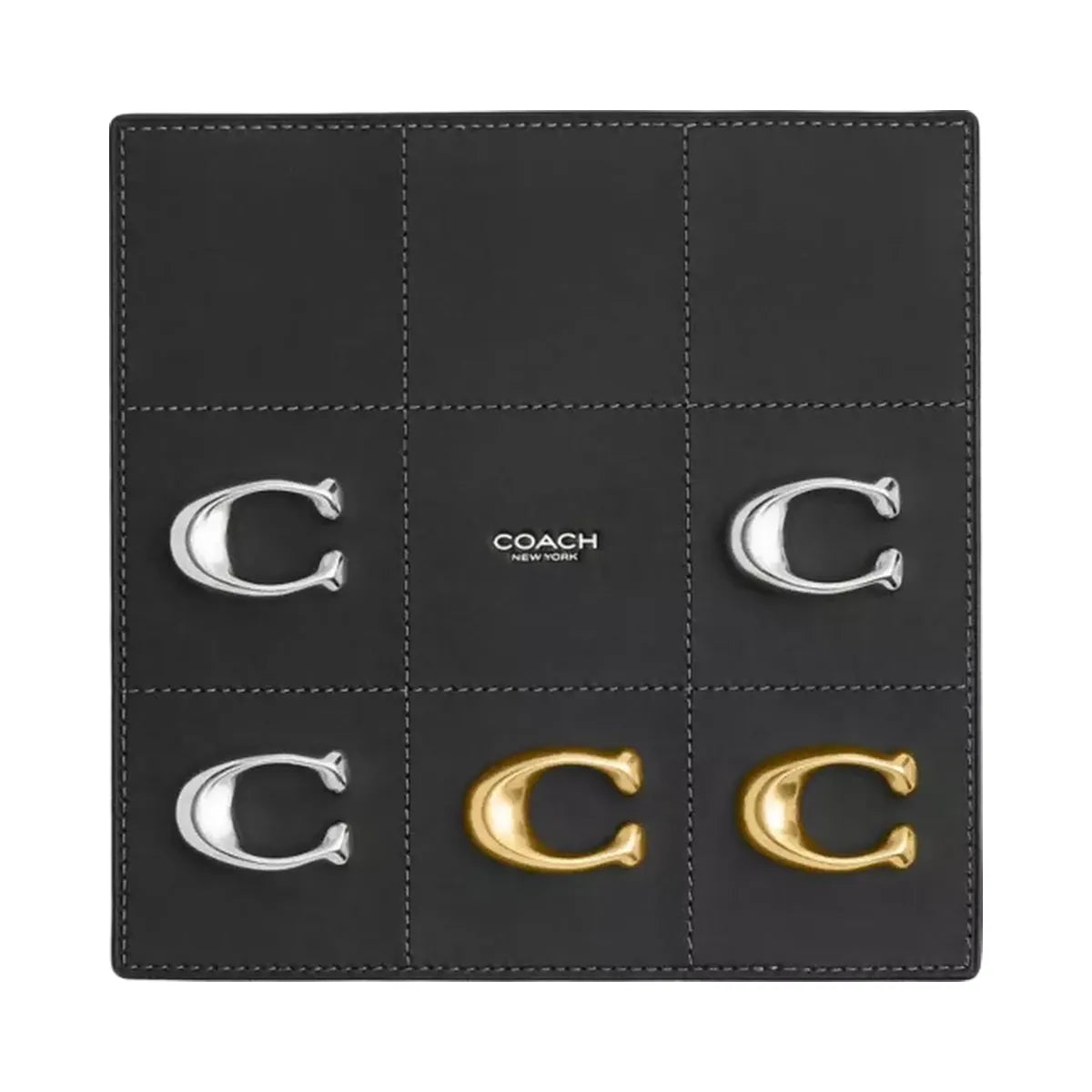 Coach Tic Tac Toe Set in Brass Black