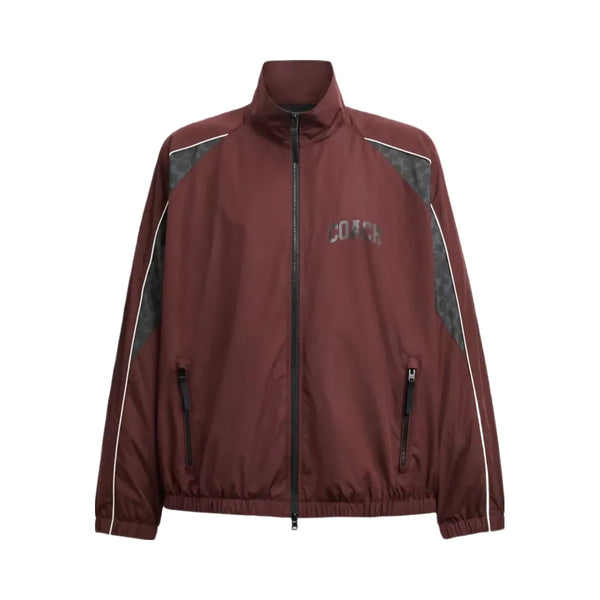 Coach Track Jacket in Burgundy