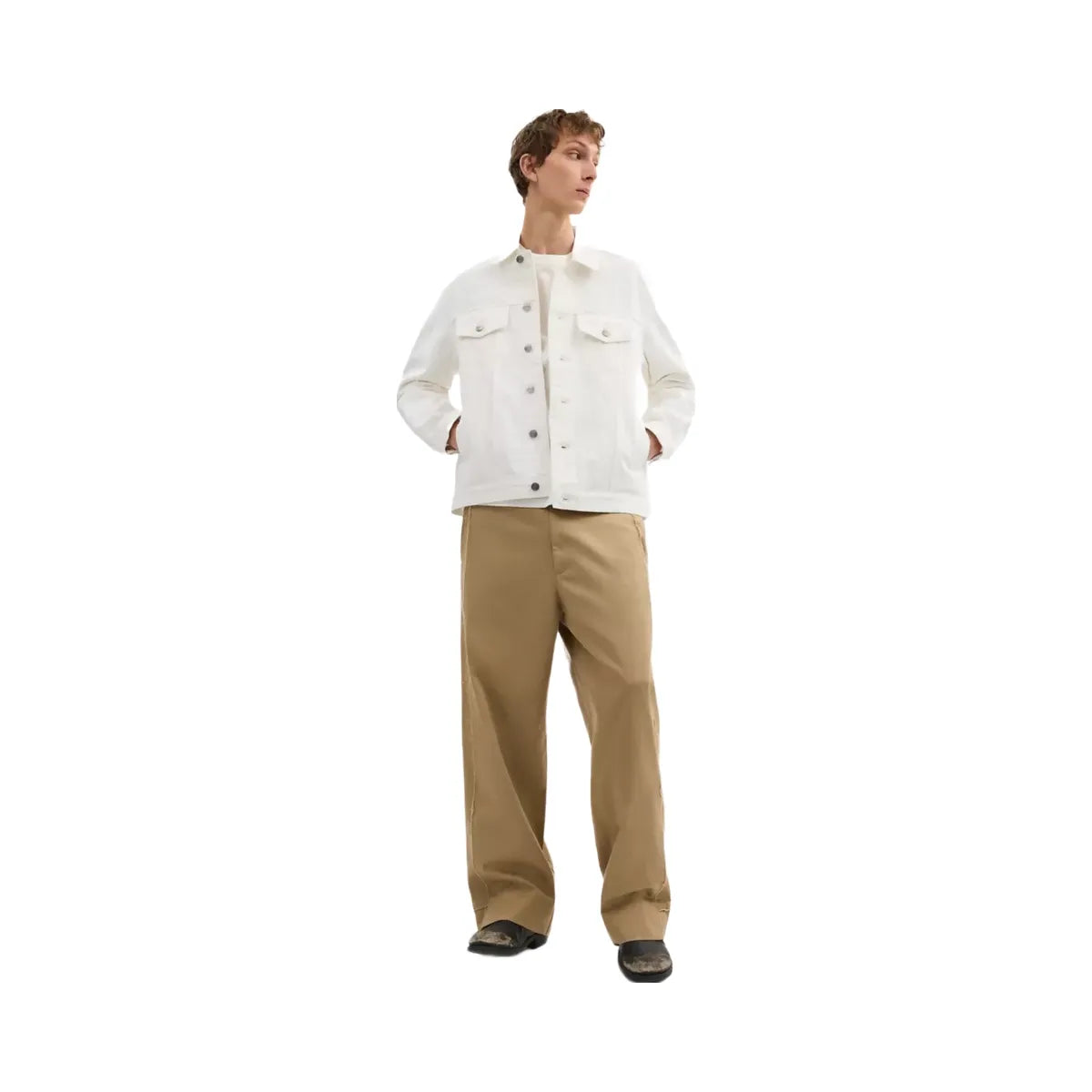 Coach Trucker Jacket in White