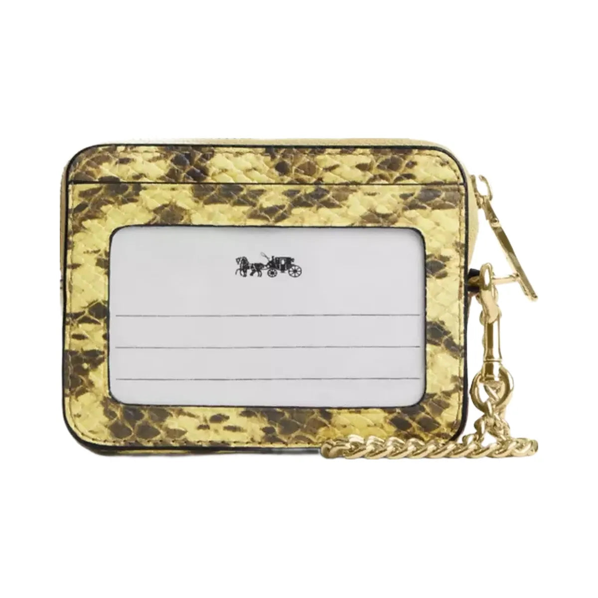 Coach Zip Card Case in Gold Yellow