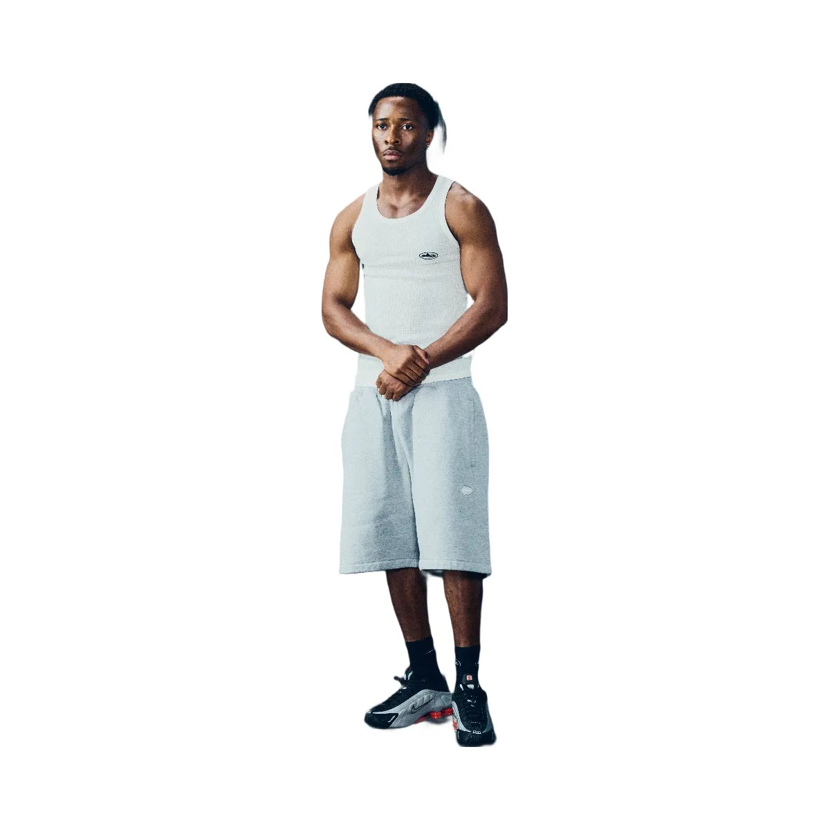 Corteiz Mini Island Sweatshort Heather Grey