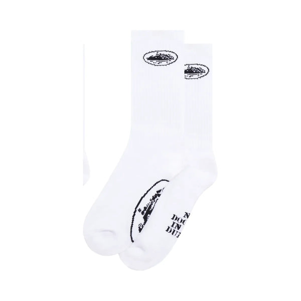 Corteiz White Alcatraz Socks 2 Pack