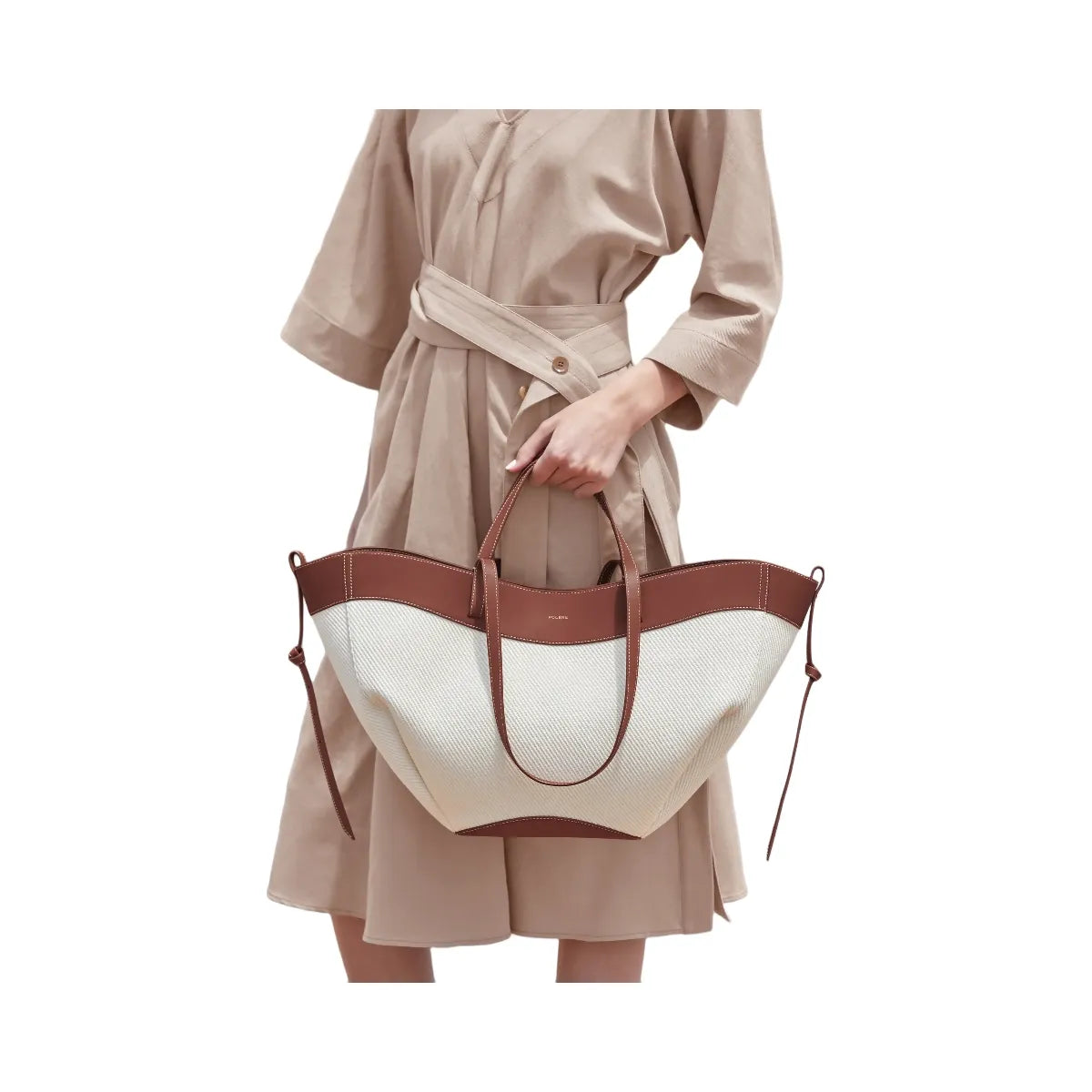 Polène Cyme 'Cognac Canvas'