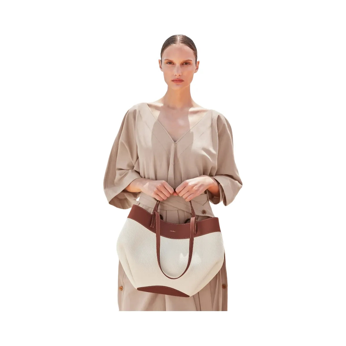Polène Cyme 'Cognac Canvas'