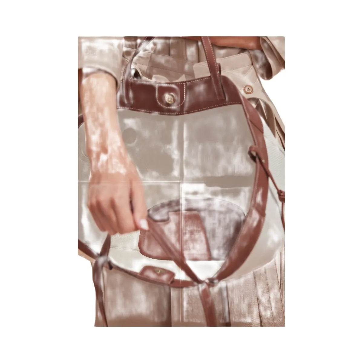 Polène Cyme 'Cognac Canvas'