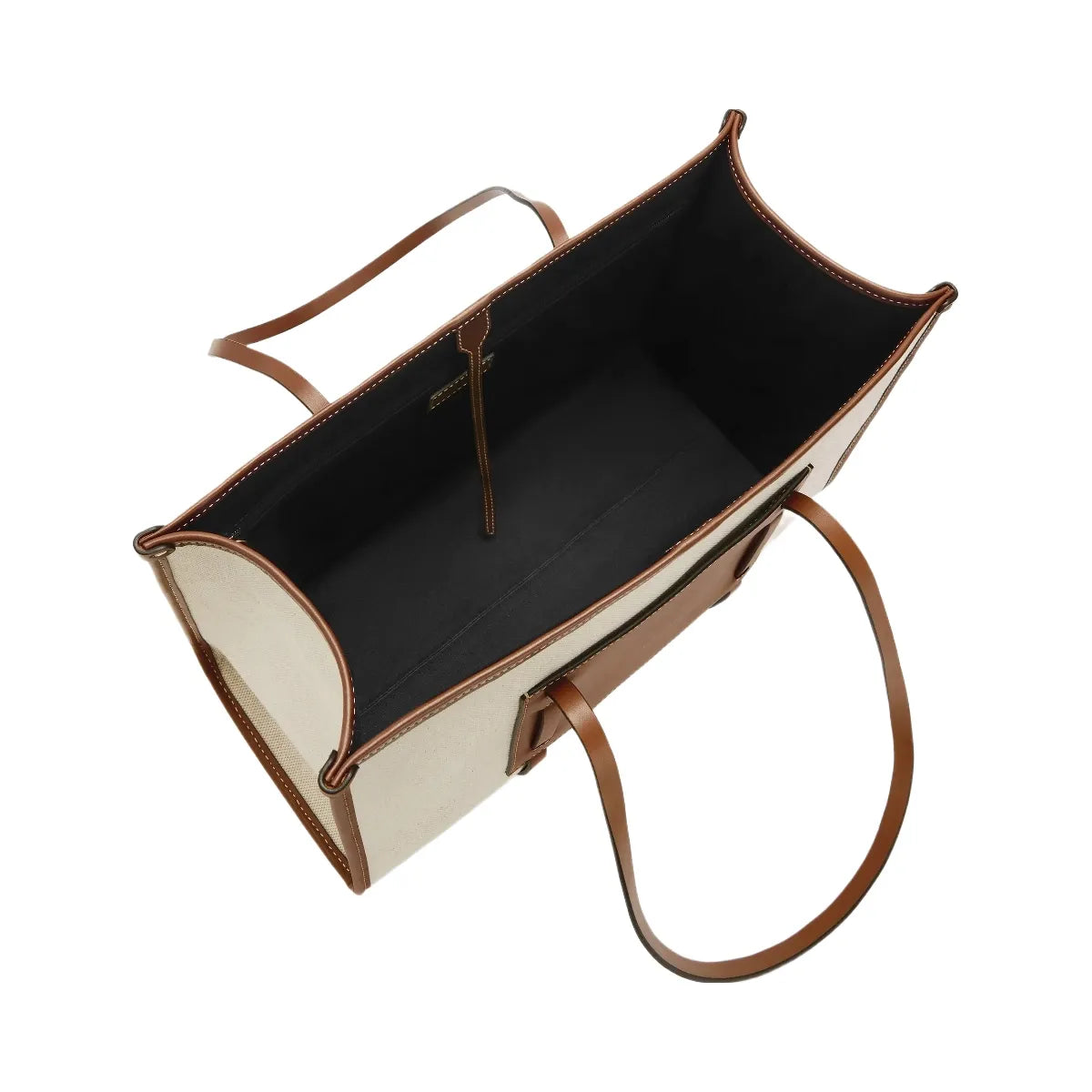 DeMellier The Capri salt & pepper canvas tan smooth