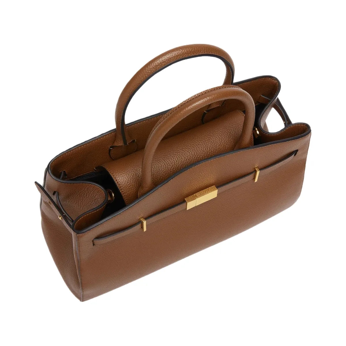 DeMellier The Midi Hudson tan small grain