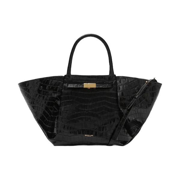 DeMellier The Midi New York black croc-effect