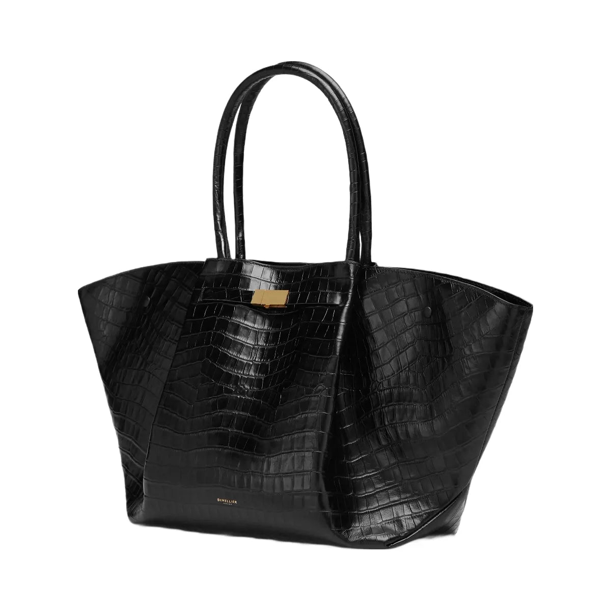 DeMellier The New York black croc-effect