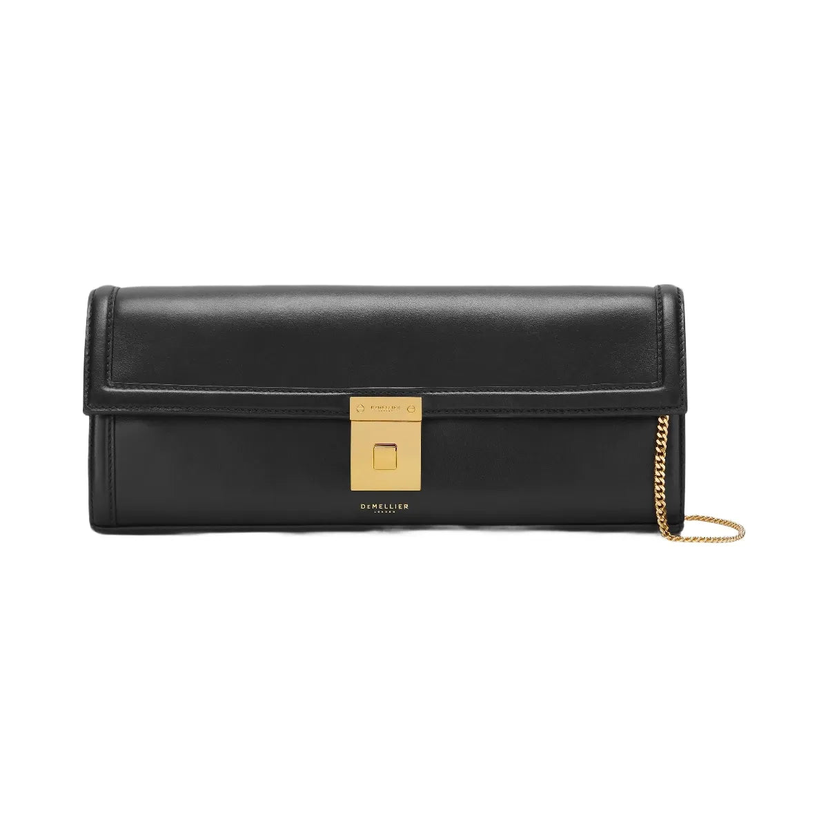 DeMellier The Paris Clutch black smooth