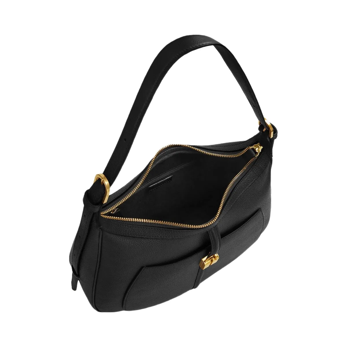 DeMellier The Siena Hobo black small grain