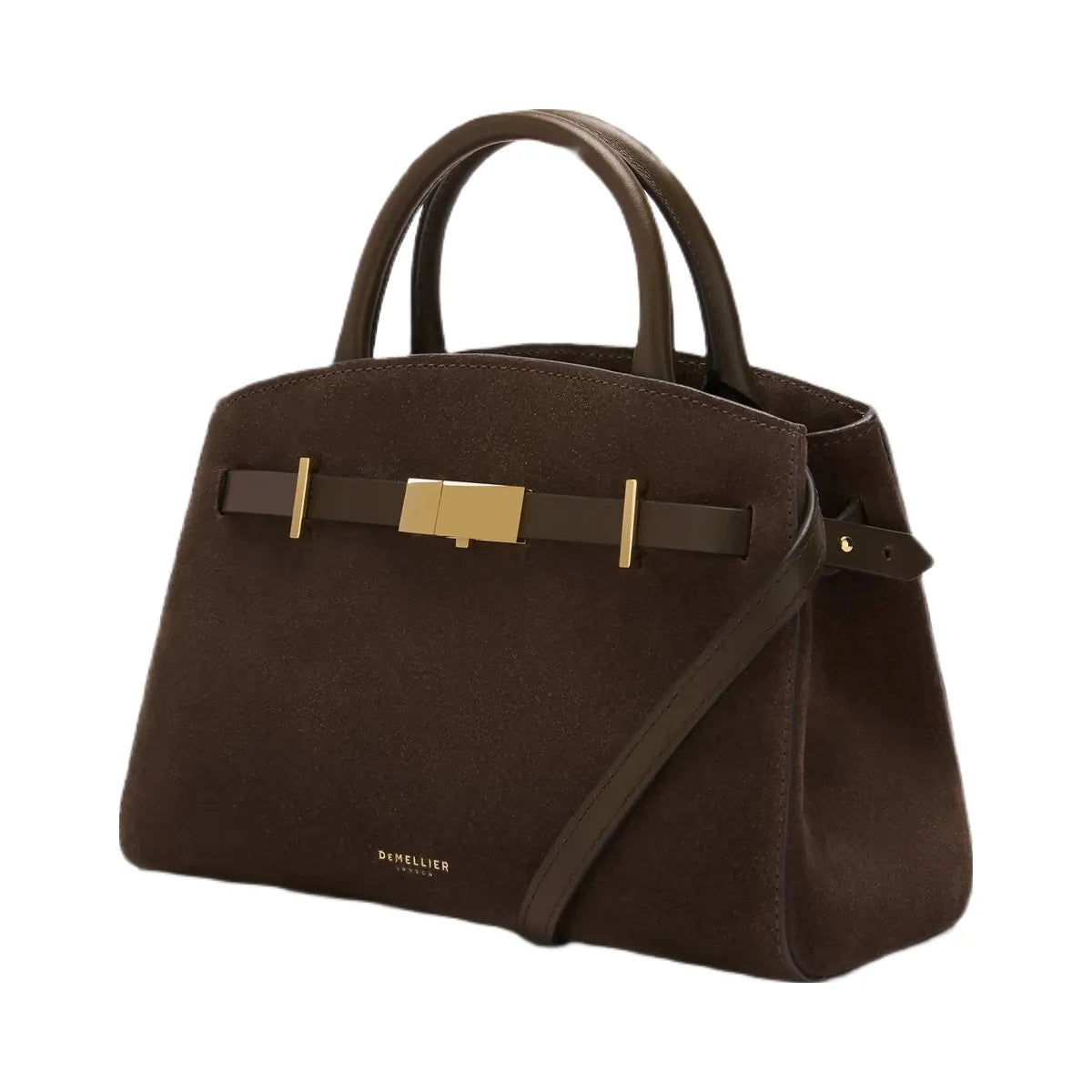 DeMellier The Small Hudson mocha suede & mocha smooth