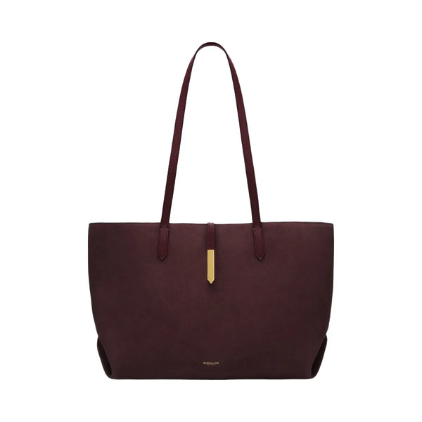 DeMellier The Tokyo Tote burgundy suede & burgundy smooth