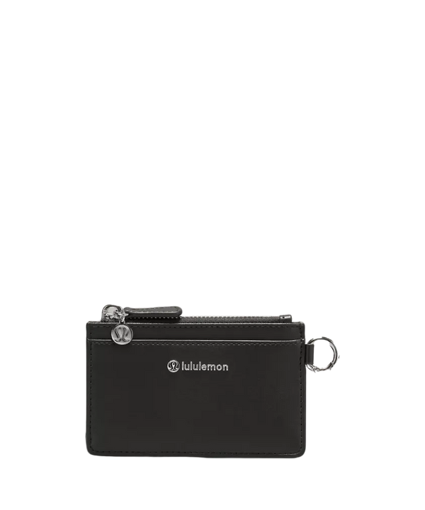 Lululemon Leather Alternative Card Case Black/Silver