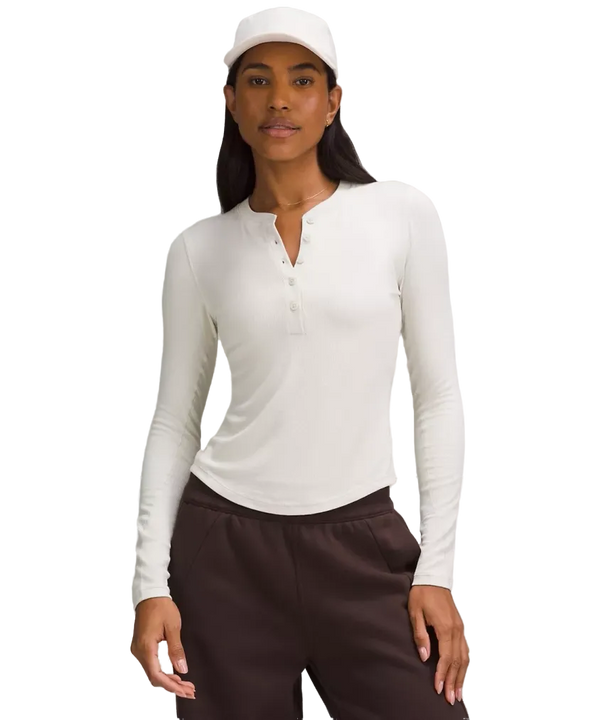 Lululemon Hold Tight Long-Sleeve Henley Bone